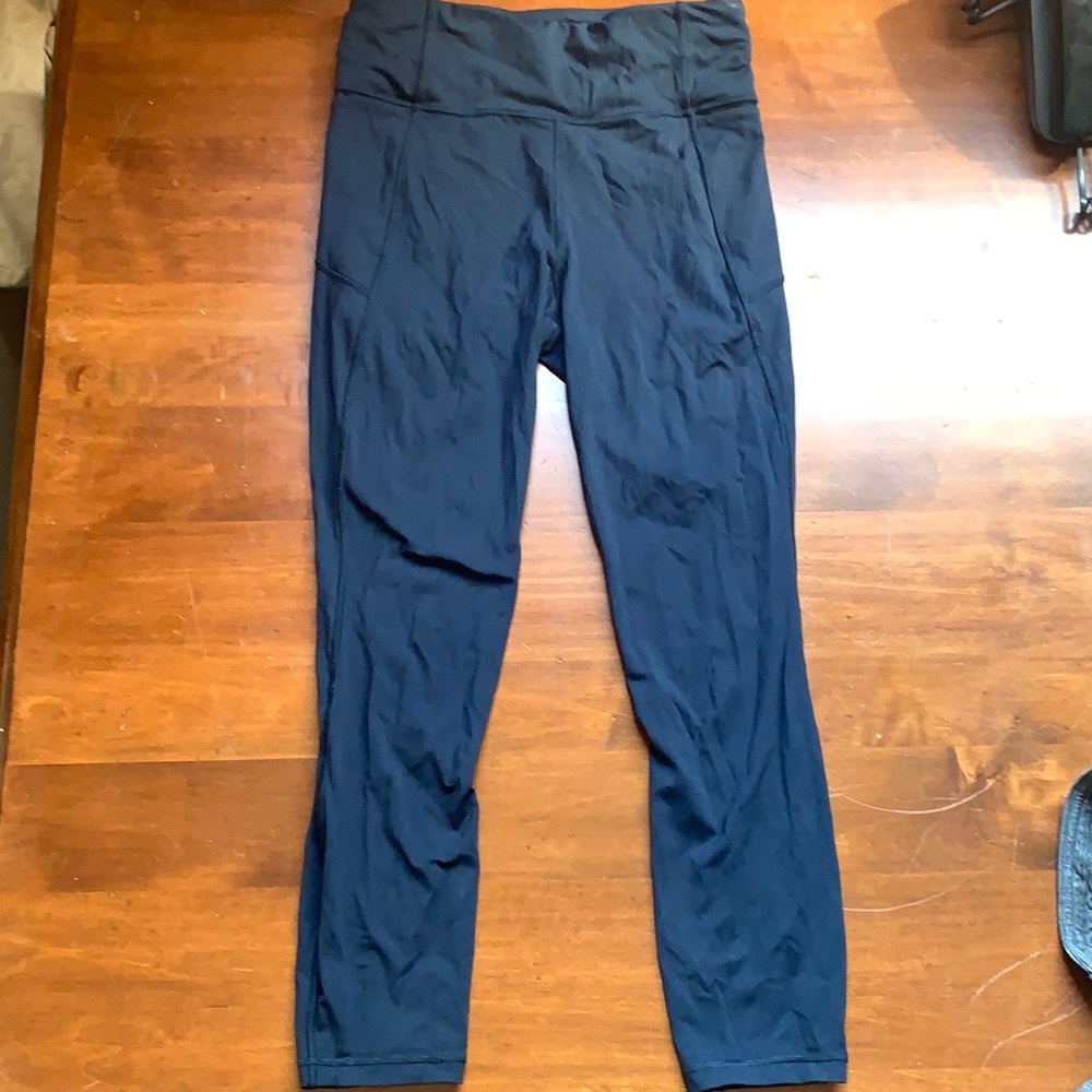 Blue Lululemon Leggings 7/8 length